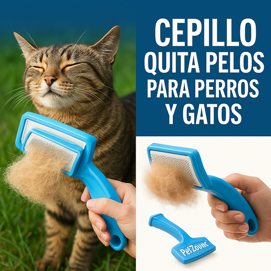 CEPILLO QUITA PELOS PARA PERROS Y GATOS