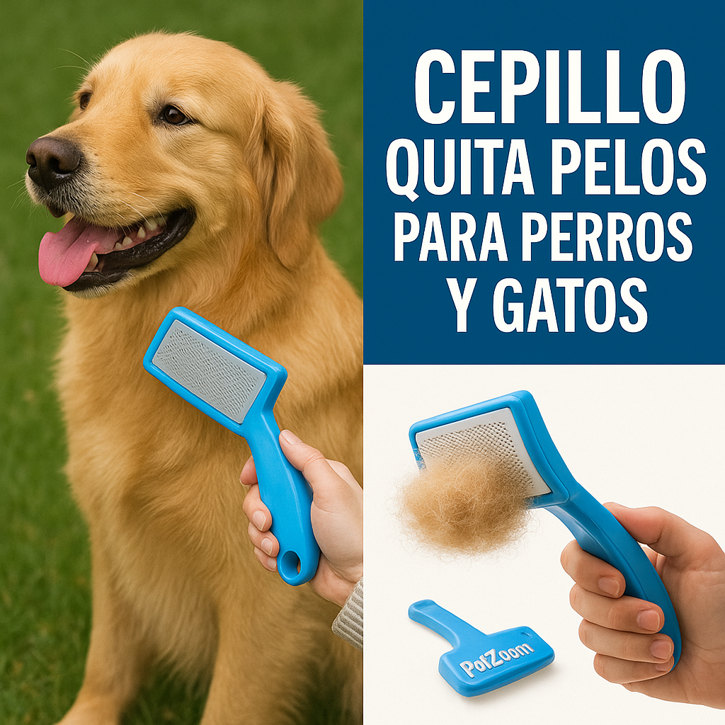 CEPILLO QUITA PELOS PARA PERROS Y GATOS